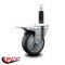Service Caster 4'' Thermoplastic Rubber Swivel 1'' Expanding Stem Caster Total Lock Brake SCC-EXTTL20S414-TPRB-1 - alternate 3